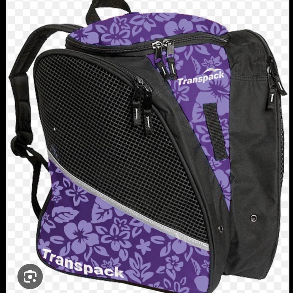 Transpack Purple Floral Ice Skate Bag